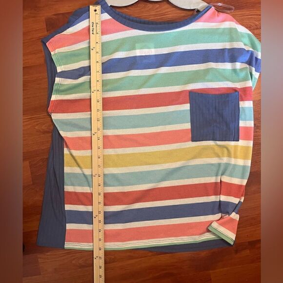 Haptics striped top size 1X new with tags!🛍️ - Picture 4 of 6